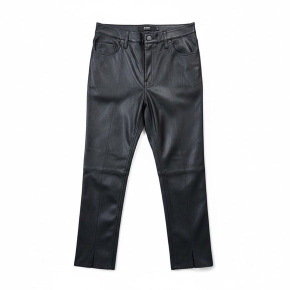 Hudson Barbara High Rise Straight Black Beauty Pants Vegan Women’s 28 NWOT $245 - Picture 2 of 9